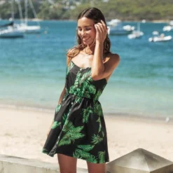 Women's Tropical Leaf Print Button Dress - Cupshe 8 Women's Tropical Leaf Print Button Dress - Cupshe -BLAZER GUEST 737c9596 dc6c 43fd a305 381192a432c7