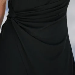 Women's Onyx Twisted Wrap Midi Dress - Cupshe