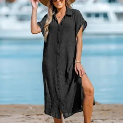 Women's Buttoned Cover Up Shirt Dress - Cupshe -BLAZER GUEST 7501a7d0 127a 4709 8ddd 7525cdaff6cb