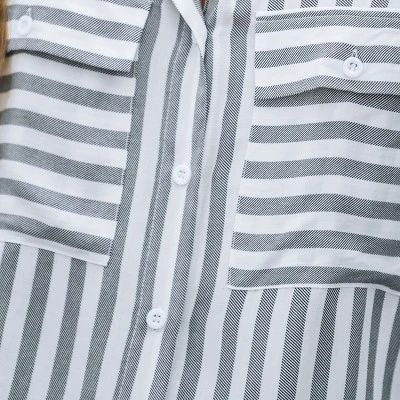 Women's Striped Button-Front Pocket Shirt - Cupshe 5 Women's Striped Button-Front Pocket Shirt - Cupshe - Image 5