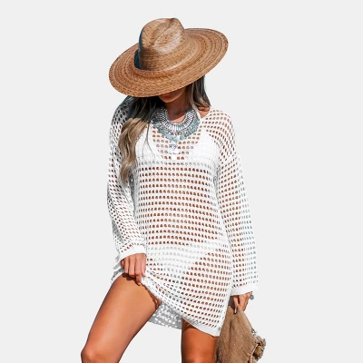 Women's Crochet Knit Swim Cover-Up -Cupshe 5 Women's Crochet Knit Swim Cover-Up -Cupshe - Image 5
