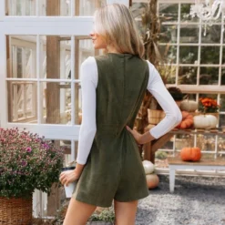 Women's Corduroy Wrap Romper - Cupshe -BLAZER GUEST 7736efd0 1e4e 4f9c 9ca1 35ff0089a114