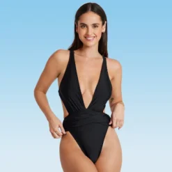 Women's Plunge High Leg One Piece Swimsuit - Cupshe -BLAZER GUEST 78e52e8f e6a7 4e69 b904 a7b37d9a96b8