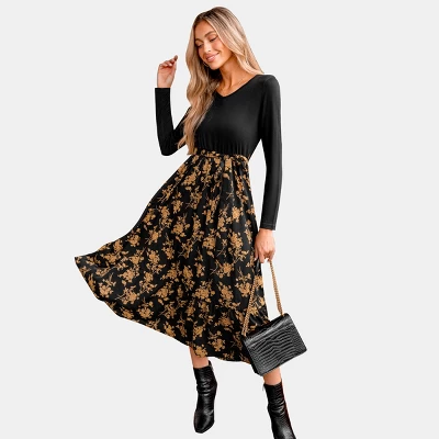 Women's Belted Floral Print Long Sleeve Maxi Dress - Cupshe 7 Women's Belted Floral Print Long Sleeve Maxi Dress - Cupshe - Image 7