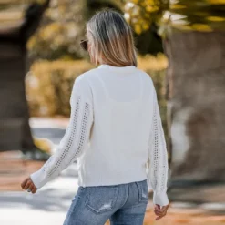 Women's Cable Knit Button-Front Cardigan - Cupshe -BLAZER GUEST 797254c0 870a 4d59 a639 6260343ccacf