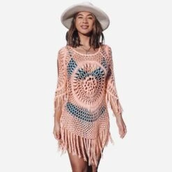 Women's Floral Crochet With Fringe Trim Cover Up Above Knee Length Beachwear- Cupshe -BLAZER GUEST 7d74e29c 7111 4fc2 9d45 c59ebe333ab5