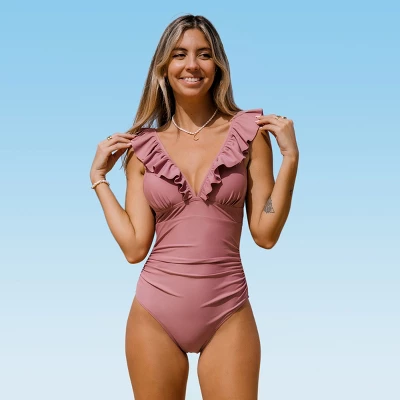 Women's Ruffled Lace Up One Piece Swimsuit -Cupshe 16 Women's Ruffled Lace Up One Piece Swimsuit -Cupshe - Image 16