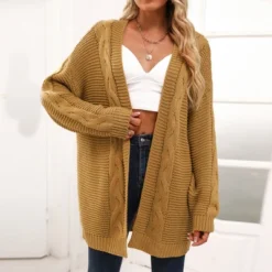 Women's Colorart Chunky Knit Longline Cardigan - Cupshe -BLAZER GUEST 7ec07072 6094 4957 a831 c5c95c0d5ef1