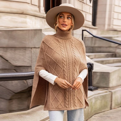 Women's Cable Knit Turtleneck Sweater - Cupshe 5 Women's Cable Knit Turtleneck Sweater - Cupshe - Image 5