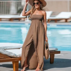 Women's Smocked Maxi Tube Dress - Cupshe -BLAZER GUEST 80ddbea2 4481 4ad9 bcb7 834c51a3230b