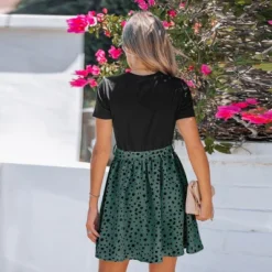 Women's Belted Speckled Print Combo Dress - Cupshe -BLAZER GUEST 81464c20 7512 4dd8 a8b9 a0e2670db62f