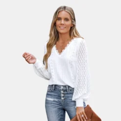 Women's Cutout Scalloped Lace V-Neck Top - Cupshe 14 Women's Cutout Scalloped Lace V-Neck Top - Cupshe -BLAZER GUEST 8225b82b 2ed0 40ea 98a2 c1e47e7cffa3