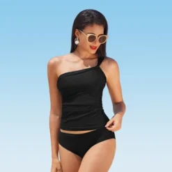 Women's One Shoulder Low Back Tankini Set - Cupshe -BLAZER GUEST 836c0452 5f22 4716 bb15 99f9583d4296