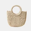 Women's Ring Handle Straw Bag - Cupshe