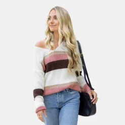 Women's Striped Drop Sleeve Rib Sweater - Cupshe 13 Women's Striped Drop Sleeve Rib Sweater - Cupshe -BLAZER GUEST 864b5349 7f8d 479c 98b6 92da3f774304