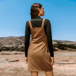 Women's Faux Suede Pull-Ring Zipper Pinafore Mini Dress - Cupshe -BLAZER GUEST 86540908 6bae 482c b99e 2e58e82c67b9