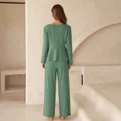 Women's Elegant Ribbed Lace-Up Loungewear Pajama Set - Cupshe 11 Women's Elegant Ribbed Lace-Up Loungewear Pajama Set - Cupshe -BLAZER GUEST 892b752a ad99 4798 a7c0 67da2cf4e7f9