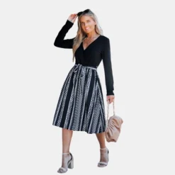 Women's Geo Print Belted Midi Dress - Cupshe -BLAZER GUEST 8a40535b 5a9d 44d7 9e43 87a77577f325
