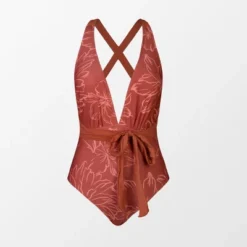 Women's Floral V Neck Crisscross One Piece Swimsuit - Cupshe -BLAZER GUEST 8a59a960 fa99 4690 89a8 9adc05d3ea29