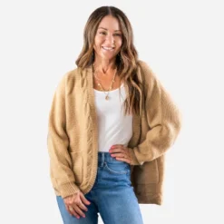 Women's Open-Front Chunky Knit Cardigan - Cupshe -BLAZER GUEST 8c12d920 d278 4c31 af6c f2f452021317