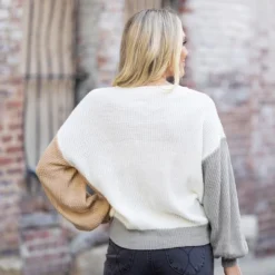 Women's Cooler Daze Colorblock V-Neck Sweater - Cupshe