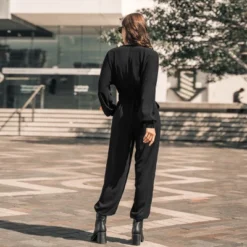 Women's Onyx Belted Jogger Jumpsuit - Cupshe -BLAZER GUEST 8ec30650 1db2 4d89 bd2f 21b17f0f770b