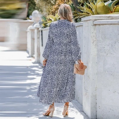 Women's Leopard Print Balloon Sleeve Maxi Dress - Cupshe 3 Women's Leopard Print Balloon Sleeve Maxi Dress - Cupshe - Image 3