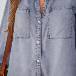 Women's Single One Frayed Denim Shirt -Cupshe 10 Women's Single One Frayed Denim Shirt -Cupshe -BLAZER GUEST 97ba2c4a b173 4d0b 9b1e 4fe4e67e841e