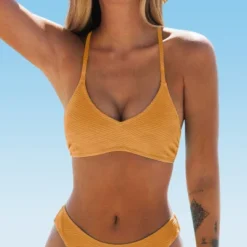 Women's Crisscross Tied Back Bikini Top Swimsuit - Cupshe -BLAZER GUEST 97d4c0d8 126f 43de 8464 e979bf0b301f