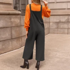 Women's Charcoal Sleeveless Wide Leg Jumpsuit - Cupshe -BLAZER GUEST 983222a7 bf79 4327 81d0 7719ecd36472