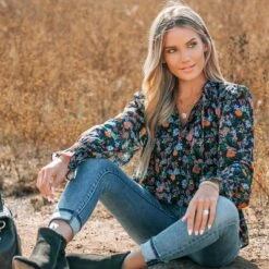 Women's Ditsy Floral Print Smocked Top - Cupshe -BLAZER GUEST 9875a8e9 8475 4432 810f 4785db5449d0