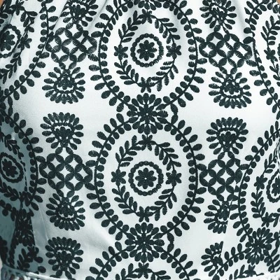 Women's Woven High Neck Floral Sleeveless Midi Dress - Cupshe 1 Women's Woven High Neck Floral Sleeveless Midi Dress - Cupshe