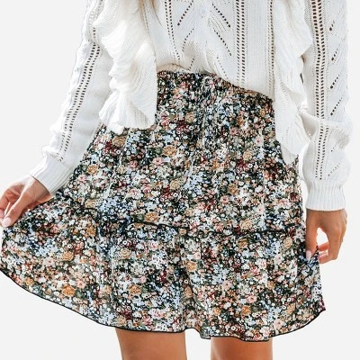 Women's Ditsy Floral Drawstring A-Line Skirt - Cupshe 7 Women's Ditsy Floral Drawstring A-Line Skirt - Cupshe - Image 7