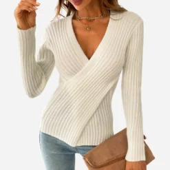 Women's Ribbed Surplice Wrap Sweater - Cupshe 8 Women's Ribbed Surplice Wrap Sweater - Cupshe -BLAZER GUEST 9a65bbe1 2759 4867 af84 6600f690cd30