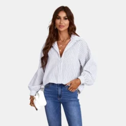 Women's Long Sleeve Pinstripe Blouse Shirt - Cupshe 11 Women's Long Sleeve Pinstripe Blouse Shirt - Cupshe -BLAZER GUEST 9c08c320 fb66 4ad5 ab22 ece02122c30f