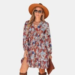 Women's Floral Print Peasant Sleeve A-line Mini Dress - Cupshe 7 Women's Floral Print Peasant Sleeve A-line Mini Dress - Cupshe -BLAZER GUEST 9c2e3b3f ae3f 4048 8663 2cd6efc2ac39