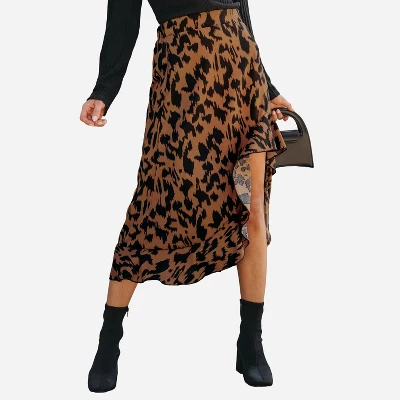 Women's Leopard Print Ruffled High Waist High Low Skirt - Cupshe 6 Women's Leopard Print Ruffled High Waist High Low Skirt - Cupshe - Image 6