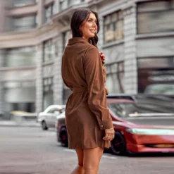 Women's Belted Corduroy Button-Front Mini Dress - Cupshe -BLAZER GUEST 9ce9ecec 5423 4e2c b04b a8fc9bc87203