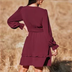 Women's Autumn Air Bow Tiered Ruffled Mini - Cupshe -BLAZER GUEST 9fa44786 aaeb 4150 a8db 0786494b365c