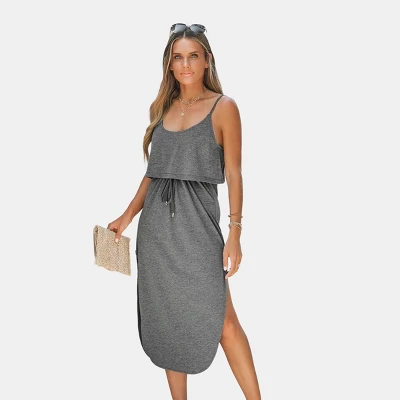 Women's Drawstring Cami Midi Dress - Cupshe 8 Women's Drawstring Cami Midi Dress - Cupshe - Image 8
