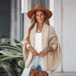 Women's Caramel Popcorn Knit Shawl Collar Cardigan - Cupshe -BLAZER GUEST a06b7a12 a697 4f3c b47a 37124b50aa90