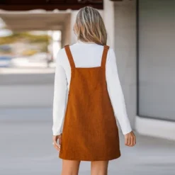 Women's Corduroy Mini Overall Dress - Cupshe -BLAZER GUEST a1fd6e77 98fe 4b84 aec2 f76b73ad5ff7