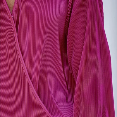 Women's Long Sleeve Surplice Neck Peasant Sleeve Top - Cupshe 2 Women's Long Sleeve Surplice Neck Peasant Sleeve Top - Cupshe - Image 2