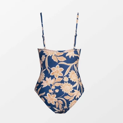 Women's Floral V Neck One Piece Swimsuit - Cupshe 2 Women's Floral V Neck One Piece Swimsuit - Cupshe - Image 2