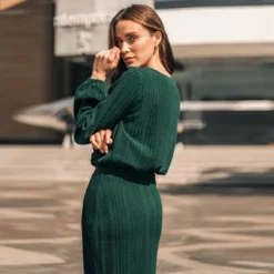 Women's Emerald Ribbed Midi Dress - Cupshe 10 Women's Emerald Ribbed Midi Dress - Cupshe -BLAZER GUEST a36cac52 80ec 4958 88b7 018a7bc0d3d2