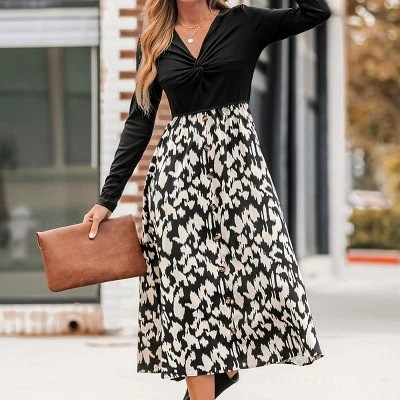 Women's Leopard Print Long Sleeve Dress - Cupshe 5 Women's Leopard Print Long Sleeve Dress - Cupshe - Image 5