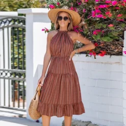 Women's Striped Ruffled Midi Dress - Cupshe 11 Women's Striped Ruffled Midi Dress - Cupshe -BLAZER GUEST a73be813 ccbc 4454 8159 44e672f2804d