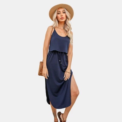 Women's Drawstring Cami Midi Dress - Cupshe 6 Women's Drawstring Cami Midi Dress - Cupshe - Image 6