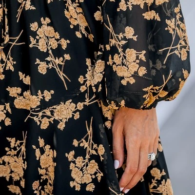 Women's Floral Print Button-Front Mini Dress - Cupshe 5 Women's Floral Print Button-Front Mini Dress - Cupshe - Image 5