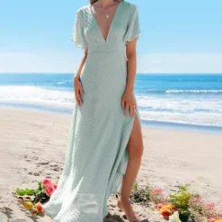 Women's Ethereal Mint Polka Dot Beach Wedding Dress - Cupshe 8 Women's Ethereal Mint Polka Dot Beach Wedding Dress - Cupshe -BLAZER GUEST aa09bb51 2d9a 4521 b6d5 71f01444d79c